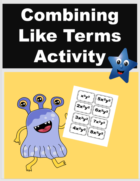 Simplify Algebraic Expressions Worksheet