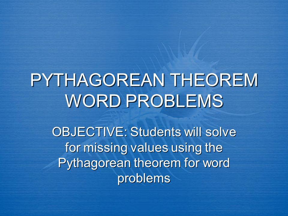 Pythagorean Theorem Word Problems