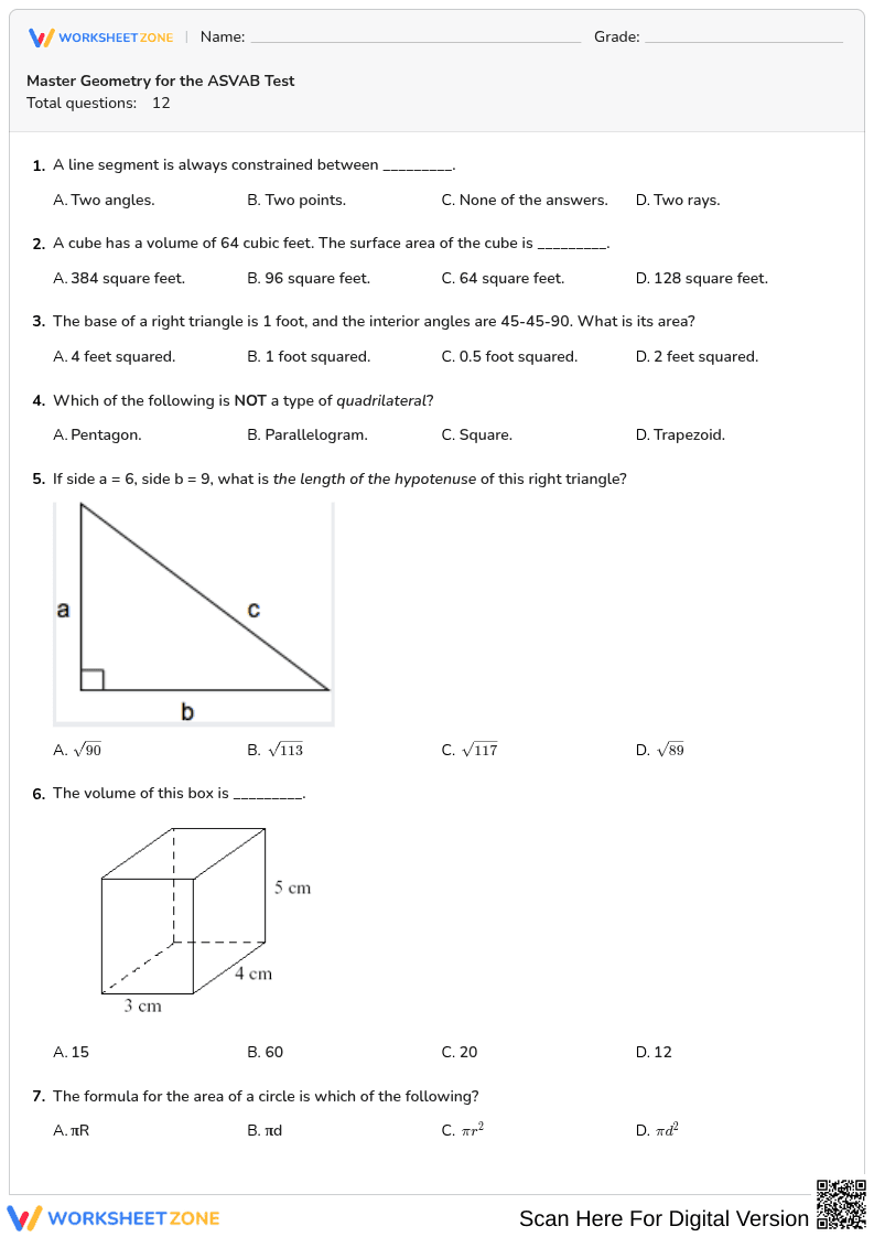 Master Geometry for the ASVAB Test