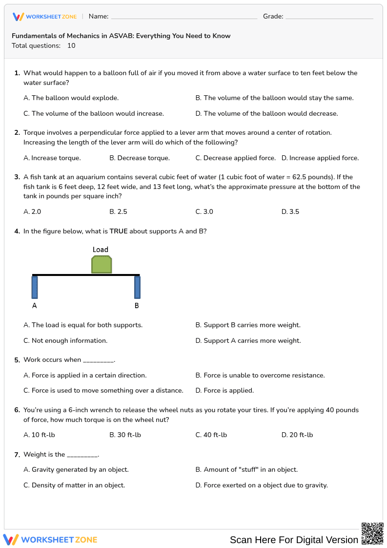 Fundamentals of Mechanics in ASVAB: Everything You Need to Know