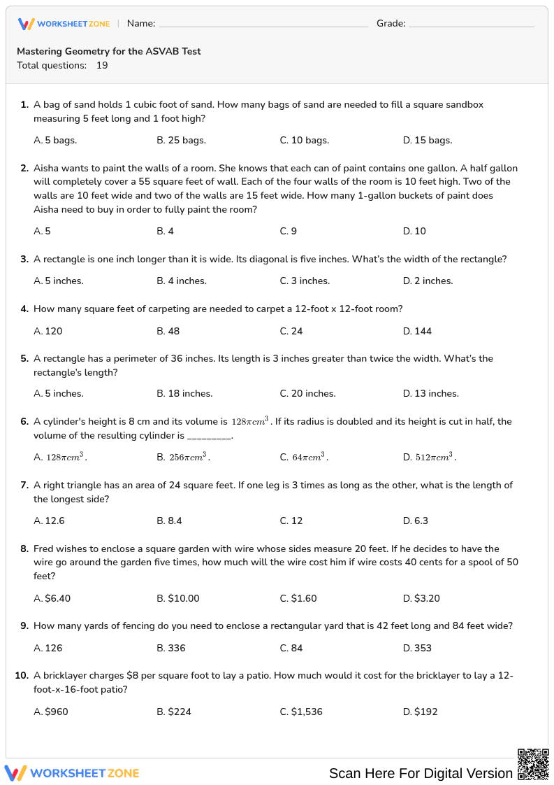 Mastering Geometry for the ASVAB Test