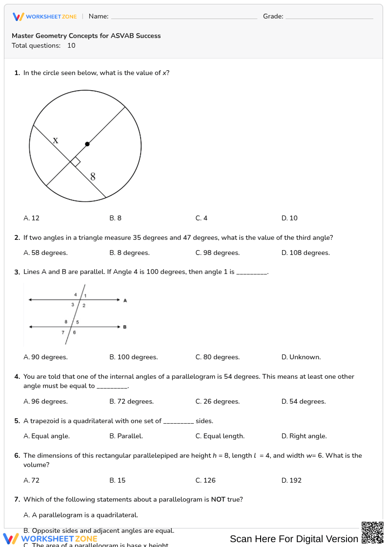 Master Geometry Concepts for ASVAB Success